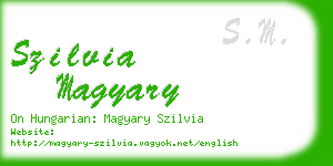 szilvia magyary business card